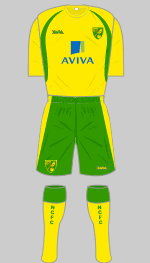 norwich city home strip 2010-11