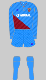 tranmere rovers 1990-91 change kit